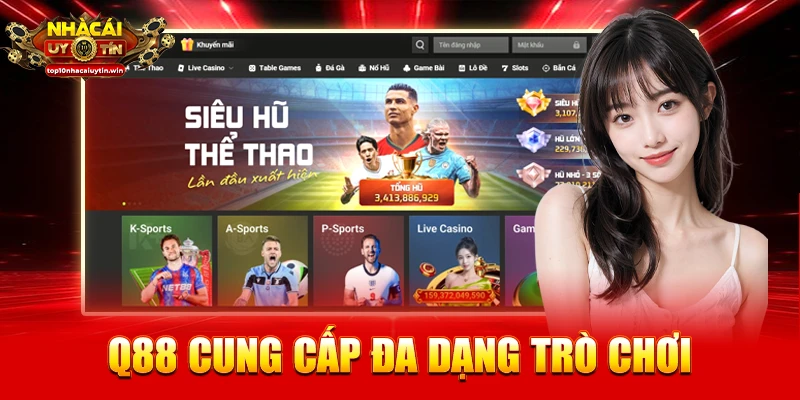 Q88 cung cấp đa dạng trò chơi